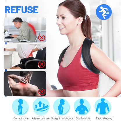 Posture Corrector Belt 1PC - Adjustable Back Brace for Women Men,Spine Support,Clavicle & Shoulder Alignment, Lumbar Pain Relief
