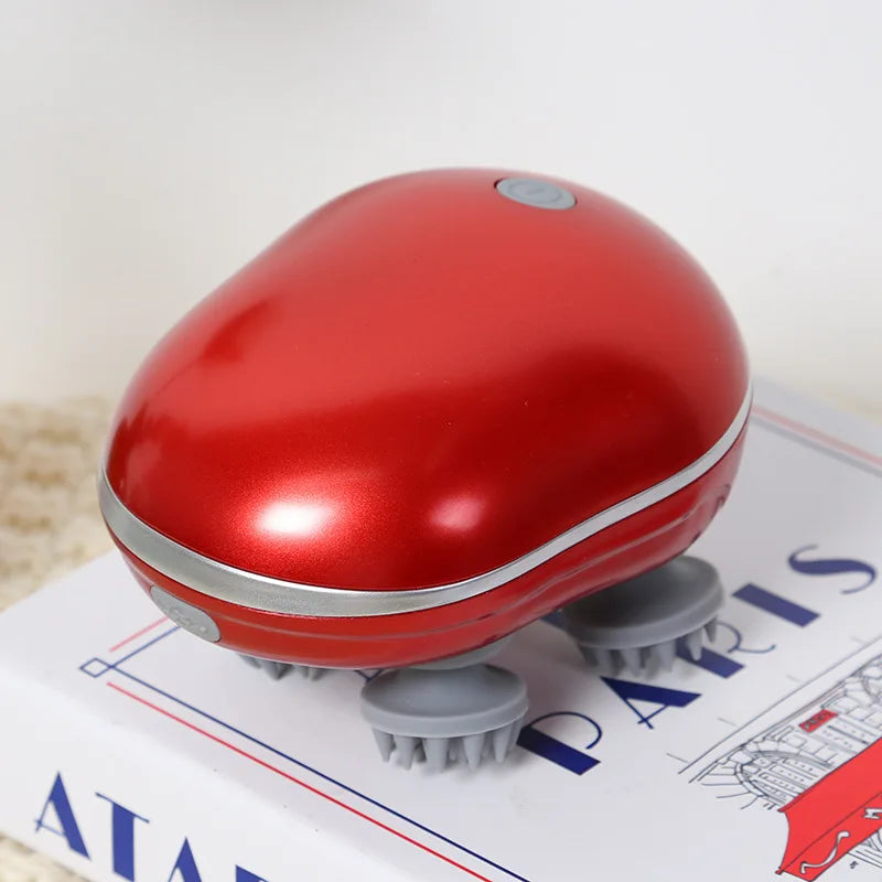 Scalp Massager with Adjustable Speed & Red Light Therapy